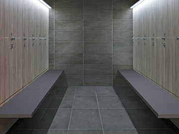UP - Modular Wall-Mounted wooden bench seating by FIT INTERIORS - view 2